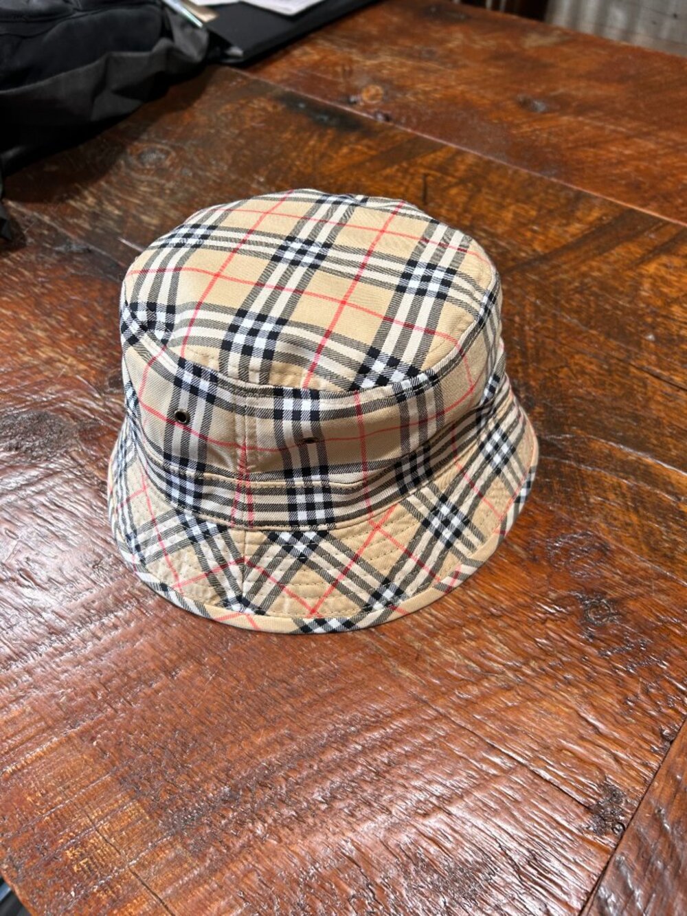 Burberry plaid women's bucket Golf hat vintage size small